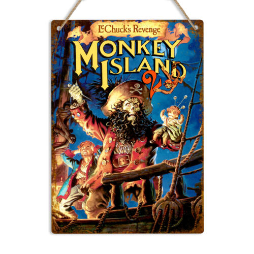 Retro Gaming Island - MONKEY ISLAND 2 Винтажная металлическая настенная