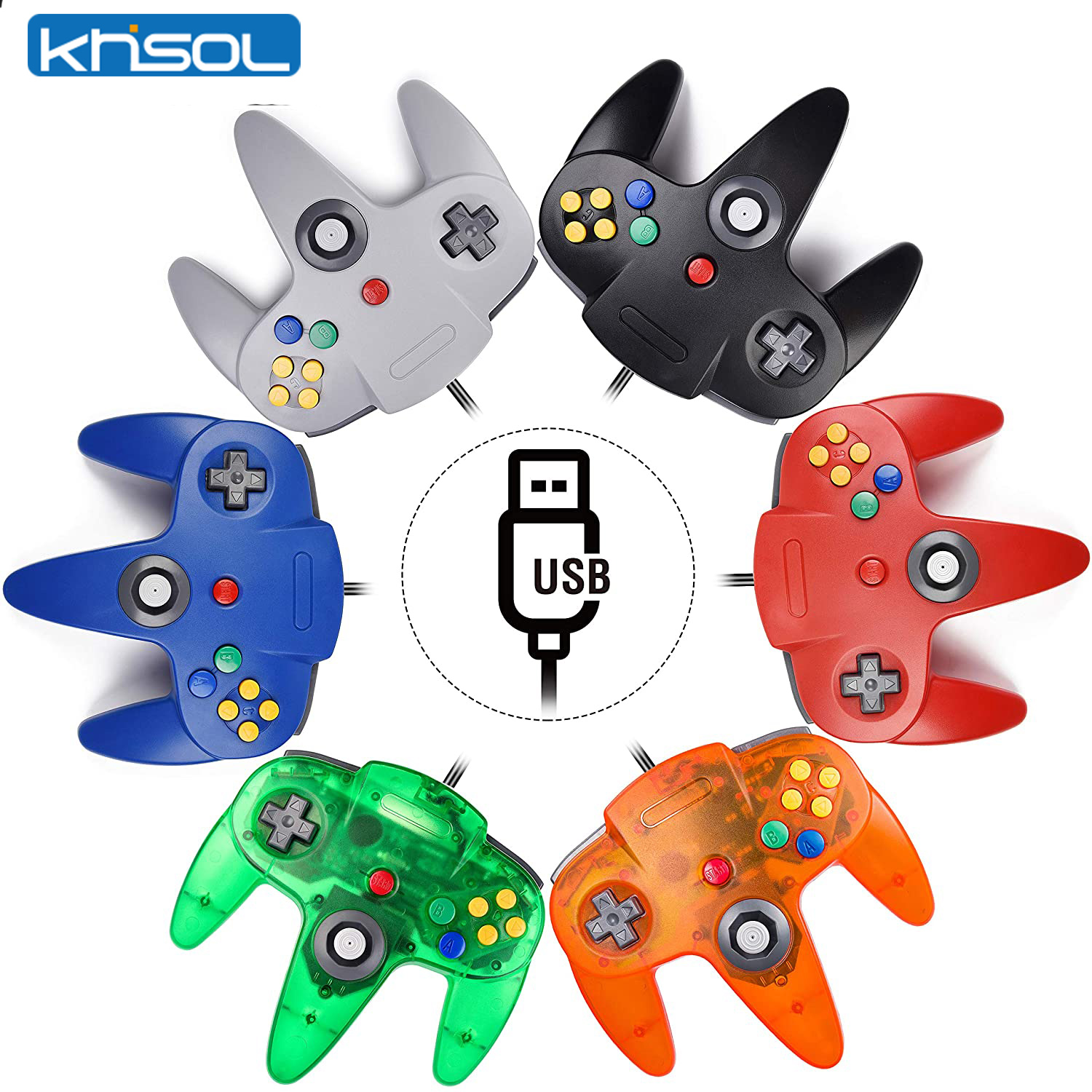 Retro Gaming On - Контроллер N64, классический USB-проводной пульт дистанционного