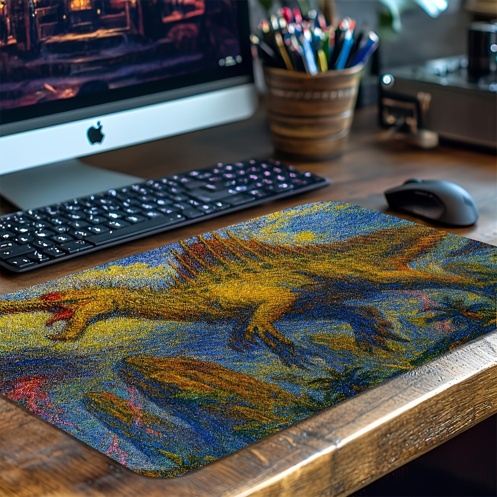 Retro Gaming Laptop - Ретро-коврик с изображением спинозавра, нескользящий настольный