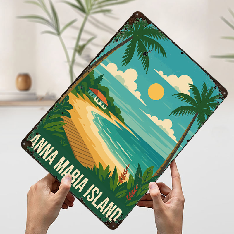 Металлический постер «Остров А – обзор и цена Retro Gaming Island