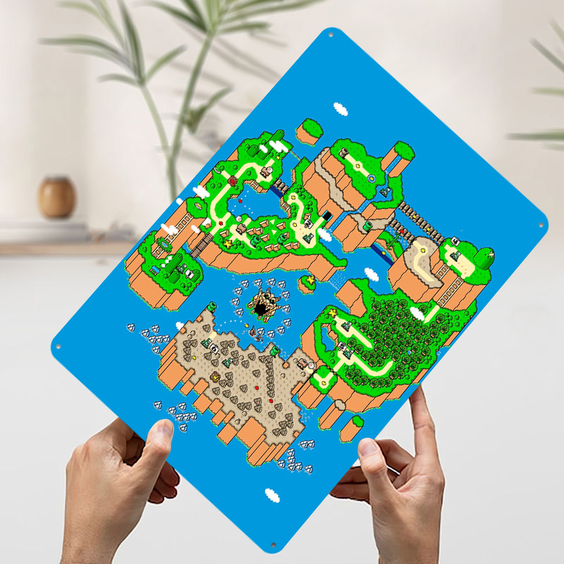 Металлический постер «Земля ди – обзор и цена Retro Gaming Island