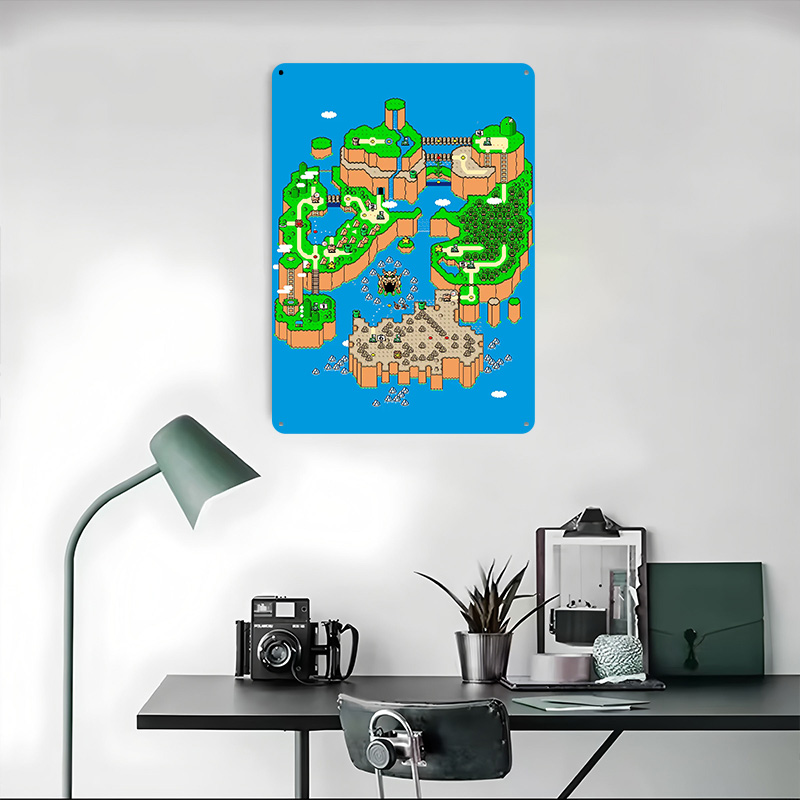 Металлический постер «Земля ди – обзор и цена Retro Gaming Island