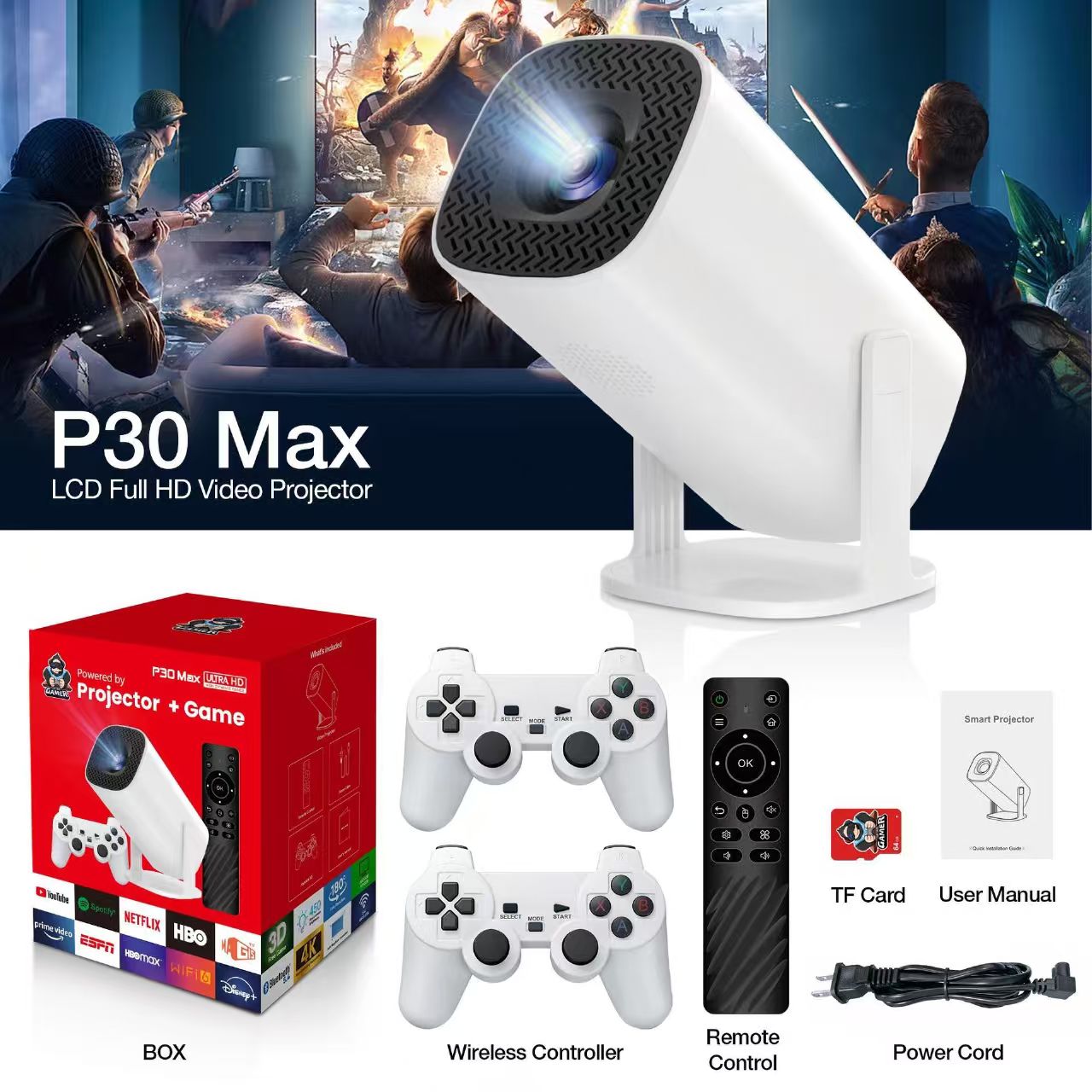 3D-игровой проектор P30MAX, ре – обзор и цена Retro Gaming And Projector